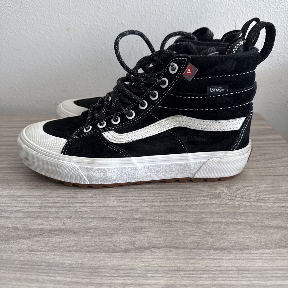 Vans Off The Wall HEIQ ECO Dry Snekers M Sz 7.5 Women Sz 9 Shoes Black/White